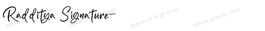 Radditya Signature字体转换